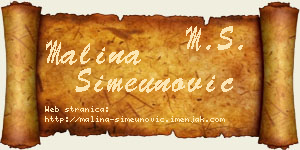 Malina Simeunović vizit kartica